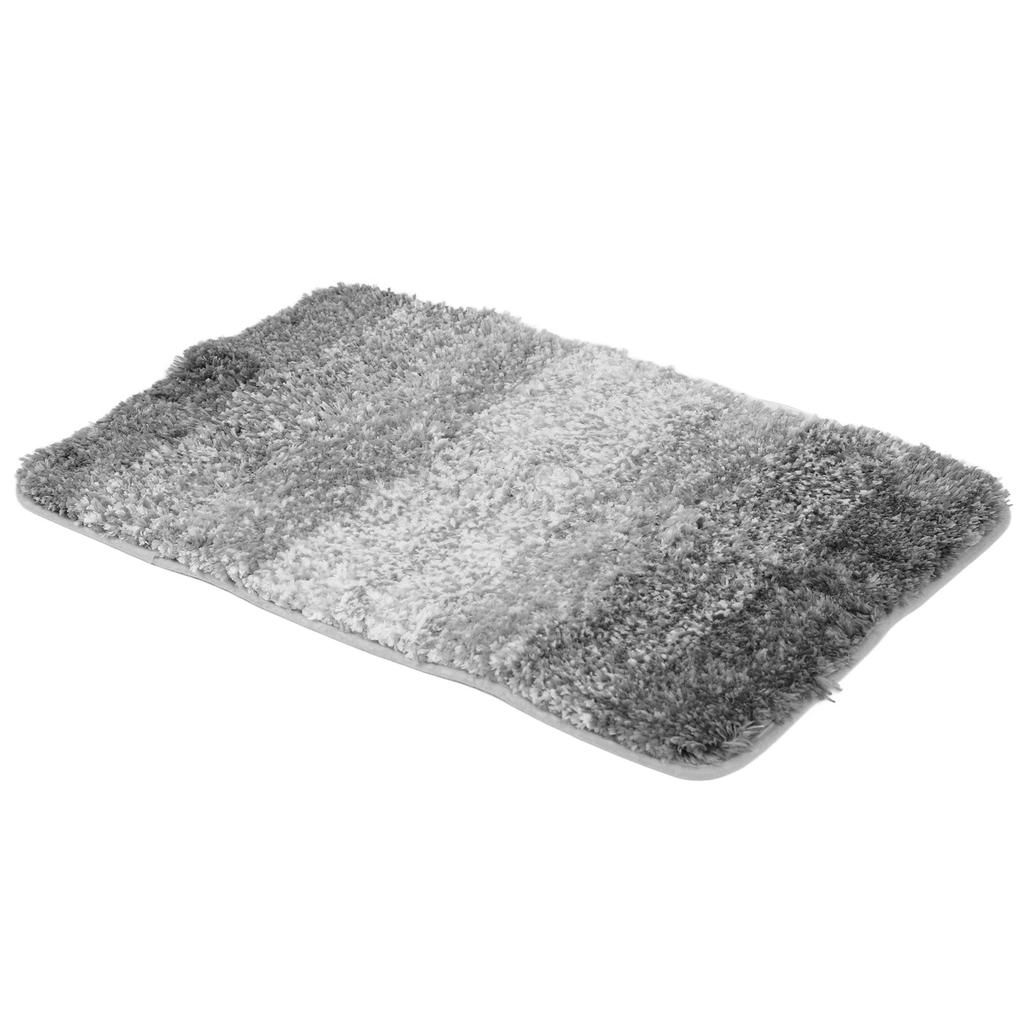 Bathroom Rugs Gradient Color Anti Slip Absorbent Polyester   Bath Floor Mat for Home Entrance Restrooms