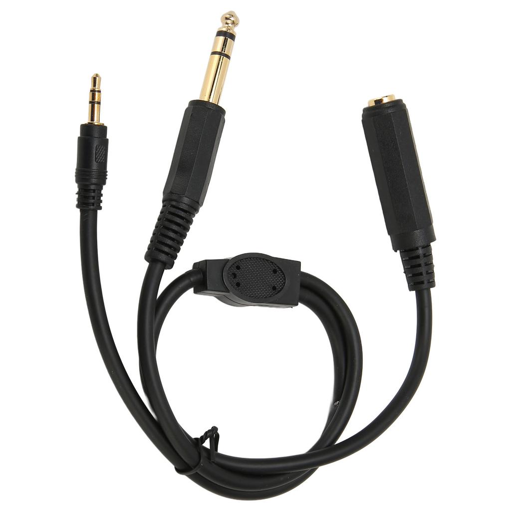 6.35mm Female to 6.35mm Male and 3.5mm Male Cable 14 Inch Female Jack to 14 Inch 18 Inch Male