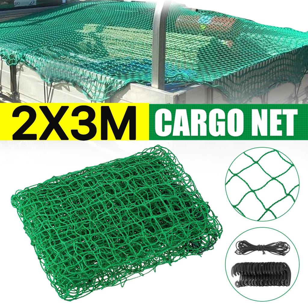 New Green Strong Heavy Duty Luggage Mesh Netting Car Large Heavy Universal Durable Cargo Net Truck Trailer Cover 2x3m