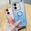 KADEM For vivo Y28 4G Case Kickstand Glitter Flowers TPU Shockproof Phone Cover