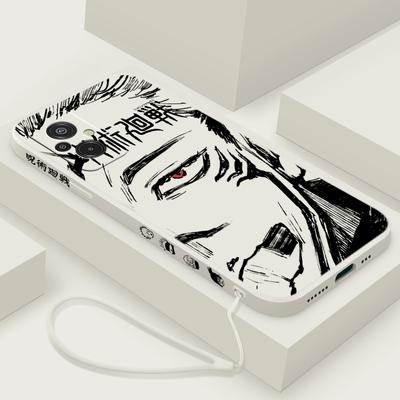 Jujutsu Kaisen Anime For Xiaomi Redmi 12C 11A 10C 10X 9T 9C 9AT 9A 8A 7A A2 A1 Plus Prime Liquid Left Rope Phone Case
