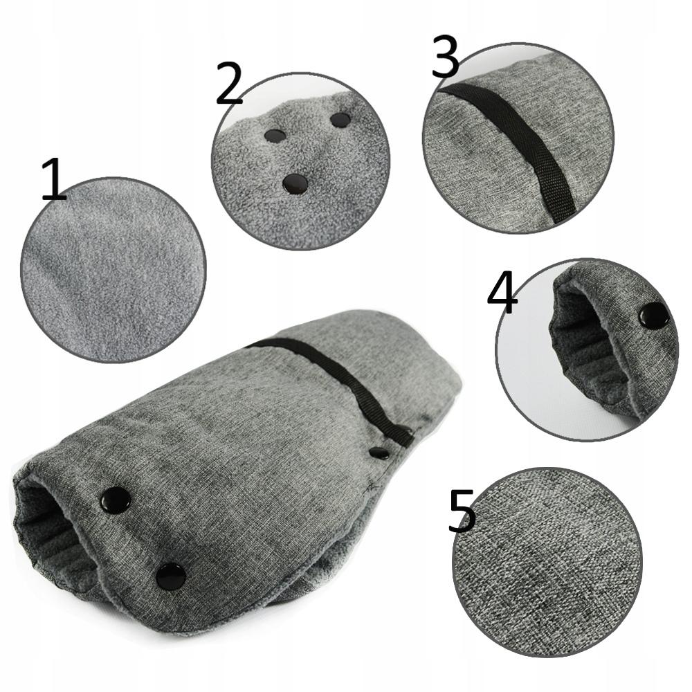 Luva-muff de fleece grossa e quente para carrinho de trenó, inverno, universal