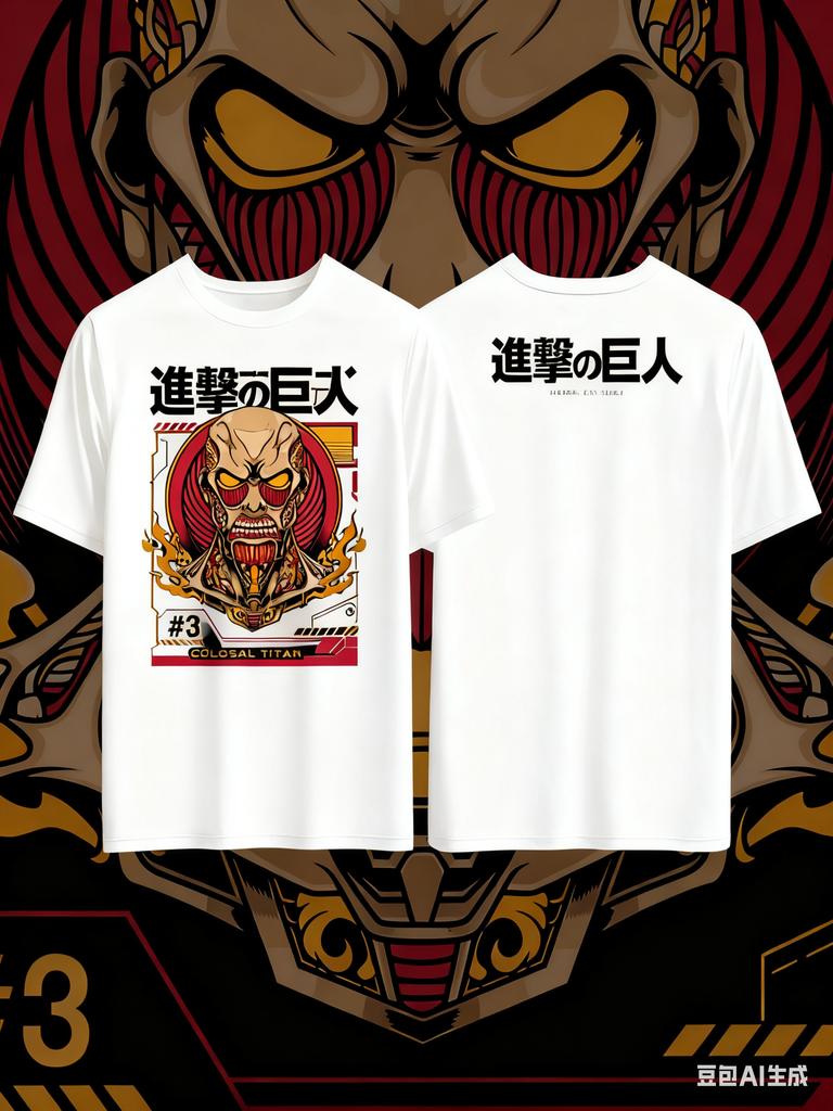 Attack On Titan Anime Printed Pure Cotton Tshirt for Men and Women Casual Fashion Oversized Anime Peripheral Clothing Tshirt