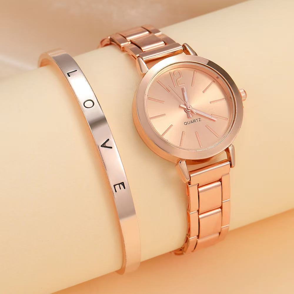 Ladies Watch Women's Fashion Narrow Strap Gold Steel Strap Quartz Watch Women's Student Fashion