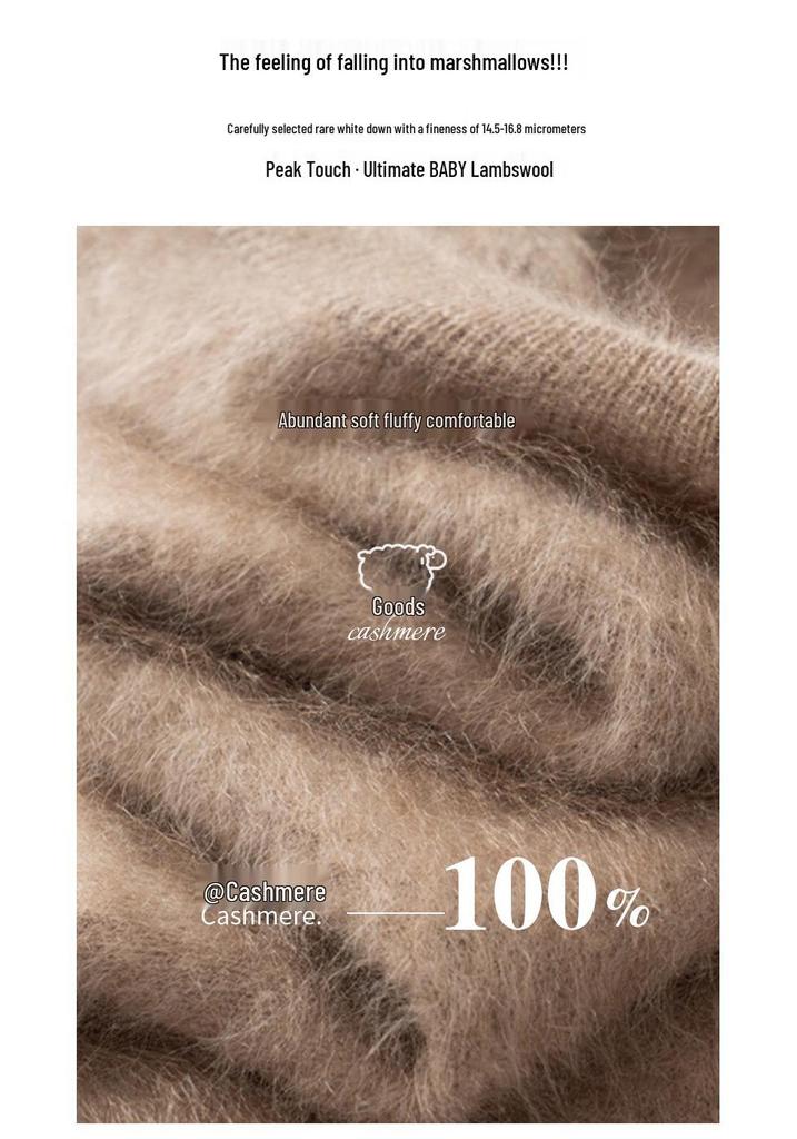 2026 Le Kasha Women's Pure Cashmere Round Neck Sweater - Solid Color Knit for Autumn/Winter