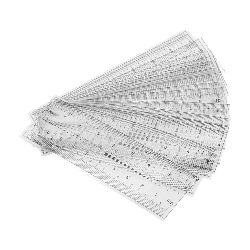 20pcs Eyebrow Template Ruler Measuring Foldable Eyebrow Stencil Microblading Ruler for Home Travel