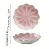 1 Pc Lotus Ring Clamp  Small Key Bowl  Ceramic Trinket Tray Jewelry Tray  Necklace Earrings for Mom Friend Sister  White. All Jewelry Not Included.