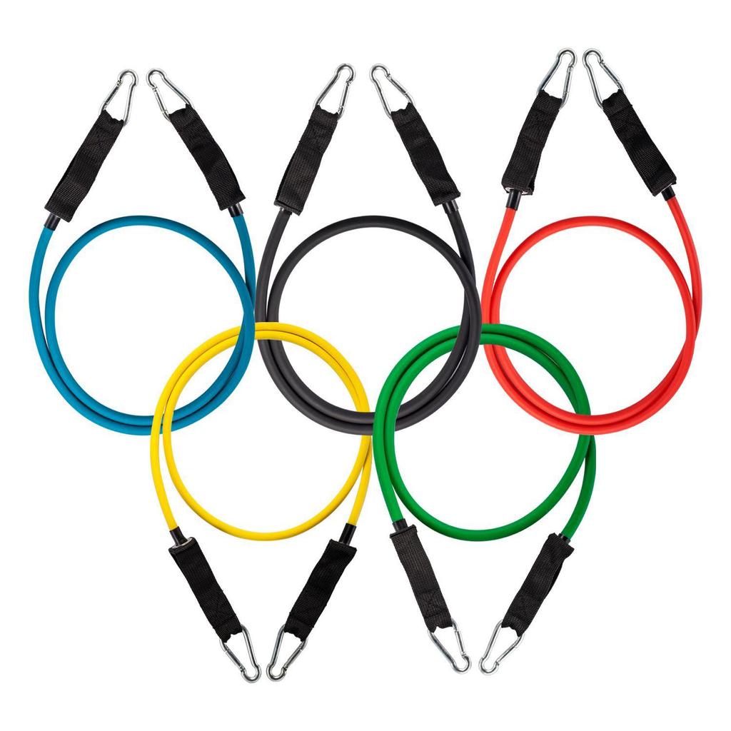 11-Piece Adjustable Multifunctional Resistance Band Set for Latissimus Dorsi Exercise and Training