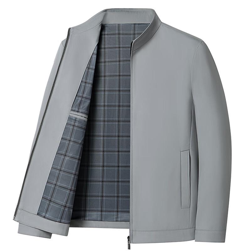 Fengmao Men's Stand Collar Solid Jacket