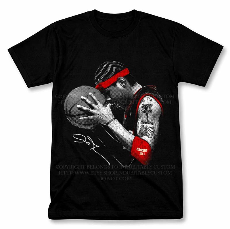 Allen Iverson The Answer Sixers Graphic T Shirt Vintage Style Basketball Fan Tee XL