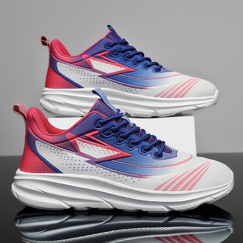 Unisex Plus Size Lightweight Mesh Sneakers - Breathable, Shock-Absorbing, Soft Sole Running Shoes (Sizes 45-46)