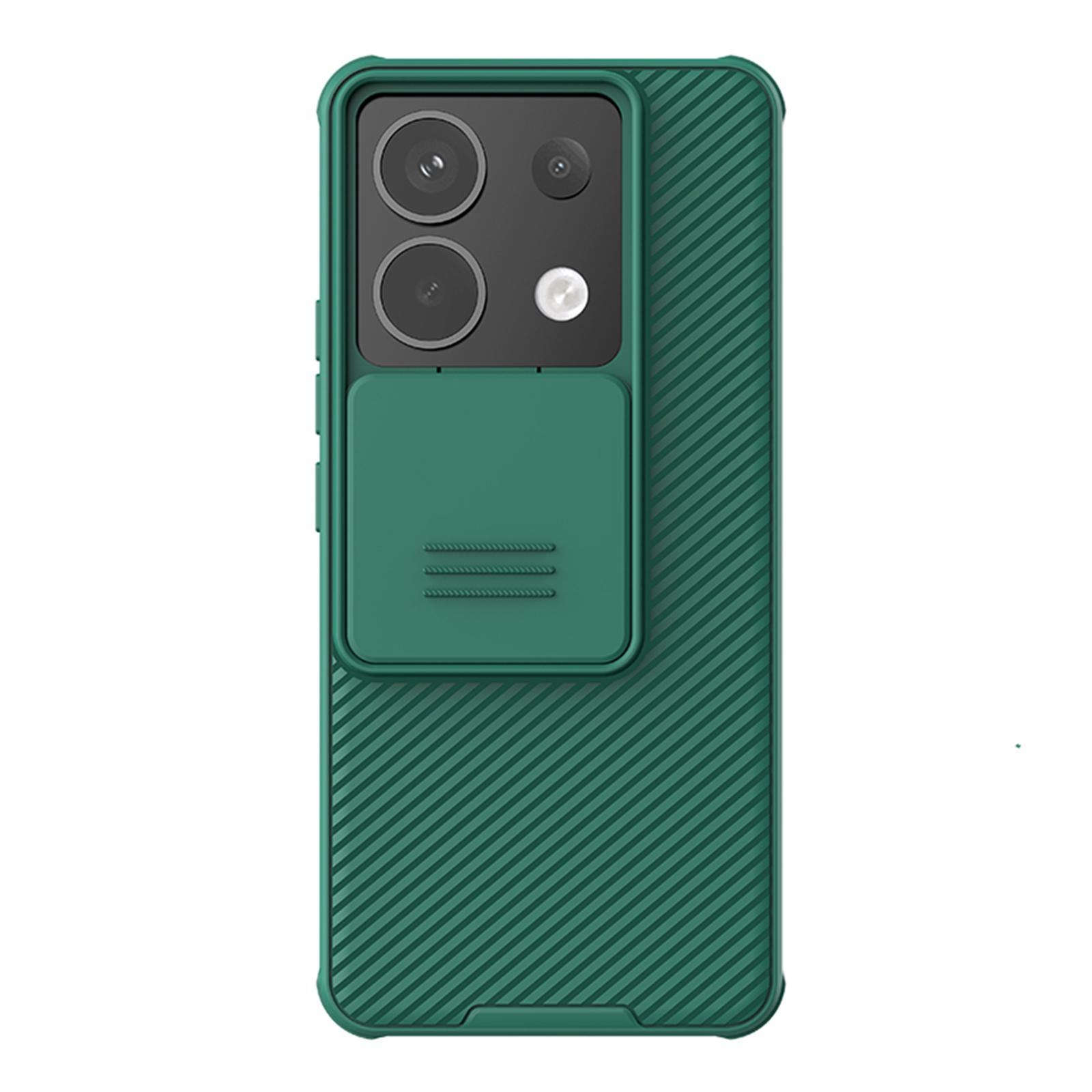 

Чехлы для телефонов Nillkin для POCO X6 5G CamShield Pro TPU + ПК, защита камеры, противоударная задняя крышка для конфиденциальности POCO X6 5G зелёный