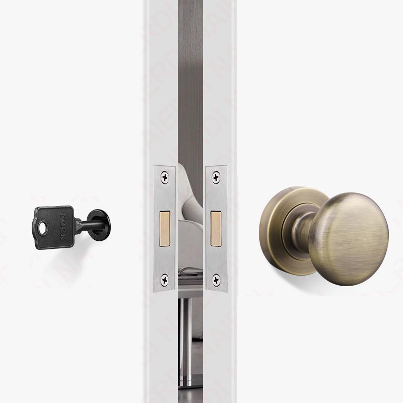 Serratura per Porta Nascosta Senza Chiave/Foro Chiave Set Maniglia per Porta Privacy in Lega di Zinco Maniglia per Porta Scorrevole Invisibile Serratura Meccanica