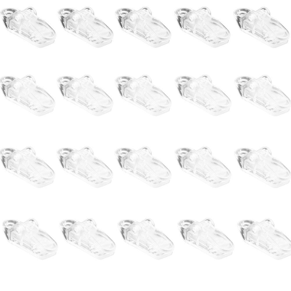 20 Pcs/Set Transparent Tent Clip Hook Plastic Tent Pull Point Durable Tarp Clips  Outdoor Camping