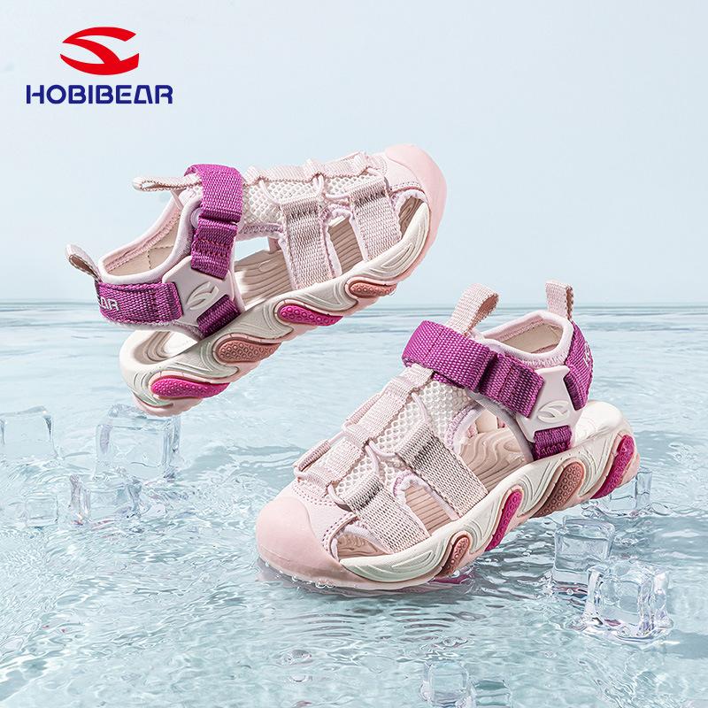 Kids Closed Toe Sandals Hook And Loop Sport Beach Shoes Summer Water Shoes For Boys Girls Outdoor Casual Sandals