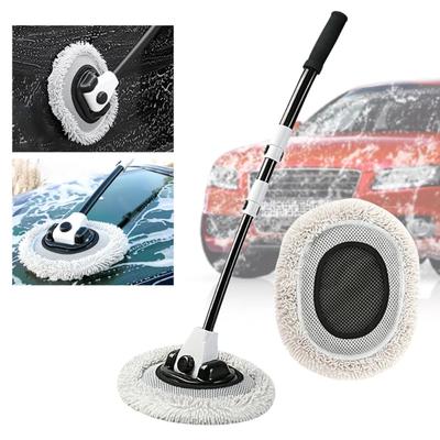 Universal Chenille Broom Dual Brush 15° Bend Cleaning Mop Car Cleaning Brush  Window Wipe