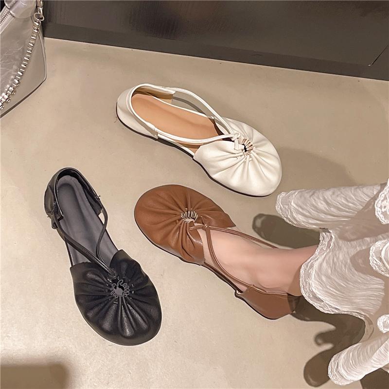 Fashion Retro Women Baotou Sandals 2025 Summer Mary Jane Single Shoes