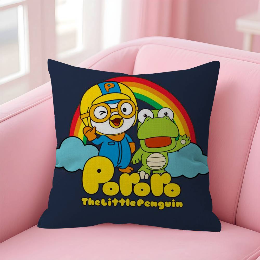 Anime Cute Pororos Maple Design Cushion Cover Happy Autumn Harvest Decor Holiday Decorati Pillow Cover