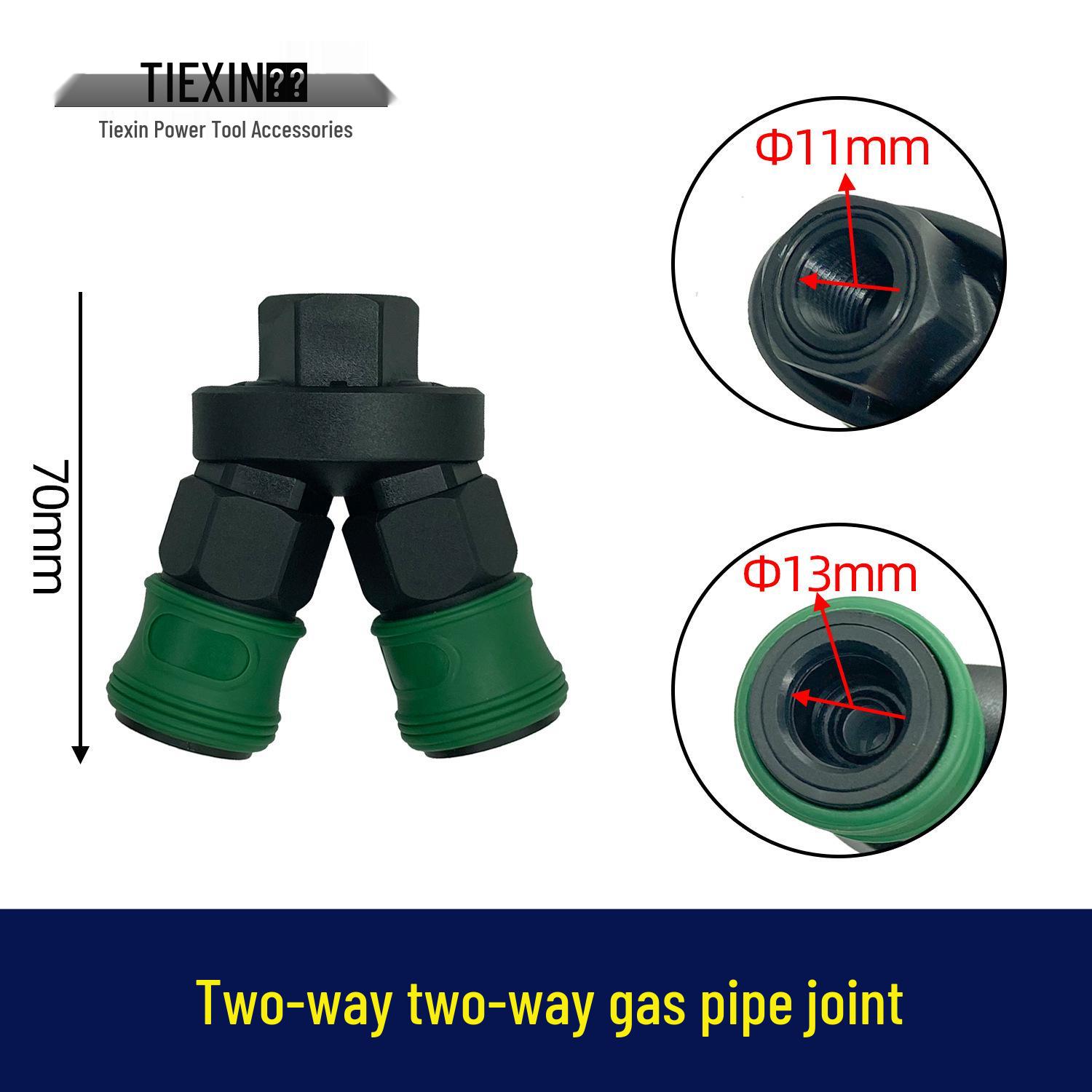 Быстроразъемный двухсторонний зеленый пластико-стальной соединитель для воздушной трубки S-YMV – Артикул 05073
