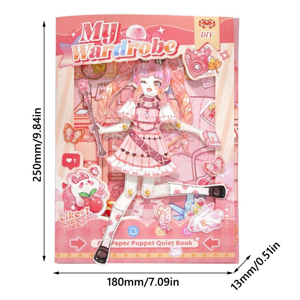 Carte Senzorială Multicoloră Liniștită Schimbarea Rochiilor Materiale Colaj Carte Colaj Kawaii Jucărie