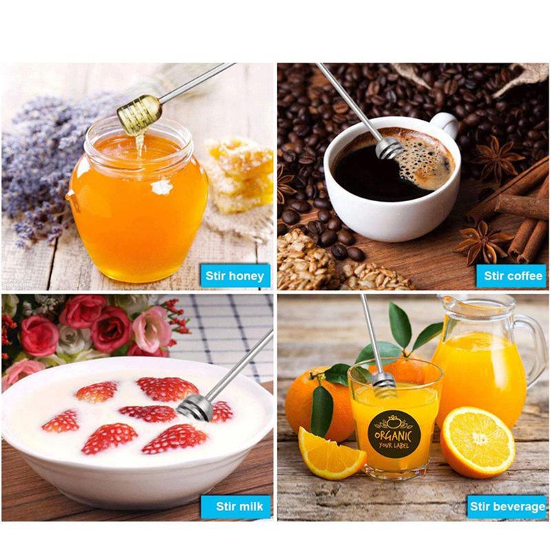 304 Stainless Steel Honey Spoon and Stirring Stick, Ice Crusher, Lemon Juicer