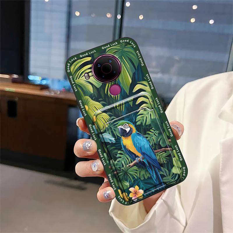 Cute Waterproof Phone Case For Nokia 5.4 Anti-knock Dirt-resistant Card Slot Full Wrap Durable Protective Shockproof TPU