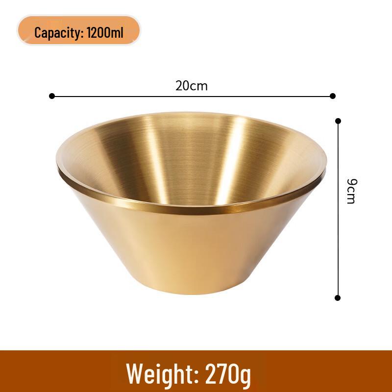 ZISIZ Korean Style Gold Double-Layer V-Shaped Bowl