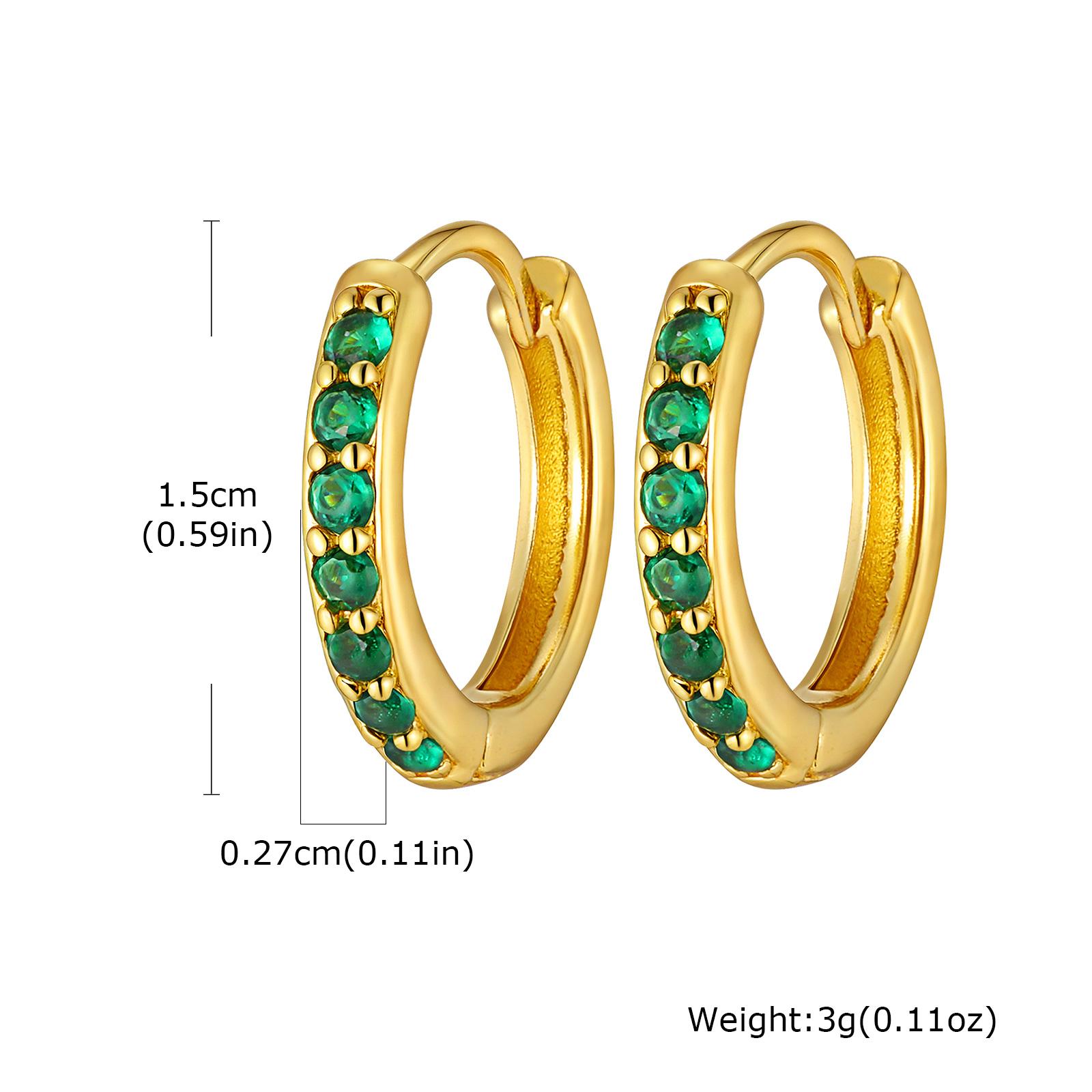 

Exquisite Minimal Cubic Zircon Hoop Earrings, Metal Small Huggie Earrings for Women, Hypoallergenic Fashion Piercing Jewelry