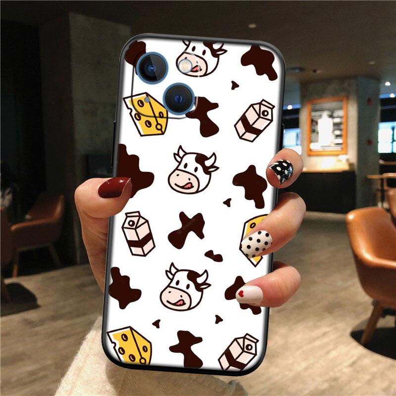 IK20 Cartoon Art Cow Shell Phone Case for Samsung Galaxy Note 10 20 S23 S24 S25 Ultra FE Plus Edge Lite A02S A35 A07 A17