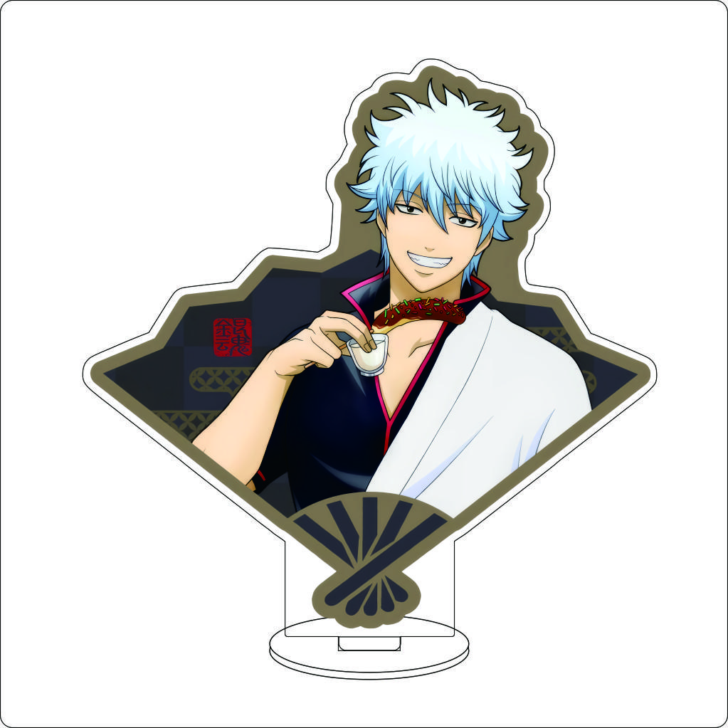 16CM Anime Gintama Cosplay Acrylic Stand Ornaments Kagura Kondou Isao Katsura Kotarou Sakata Gintoki Figure Stand Gifts
