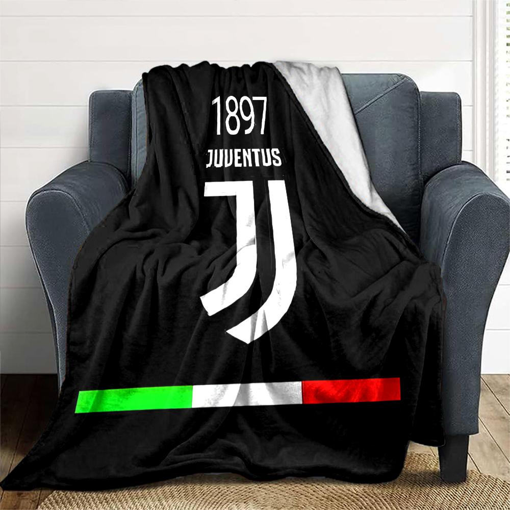 1pc Juventus Blanket, Gift, for Men and Women, Soft Blanket, Good for Sofa Bed Couch Travel, Lightweight Flannel Blanket