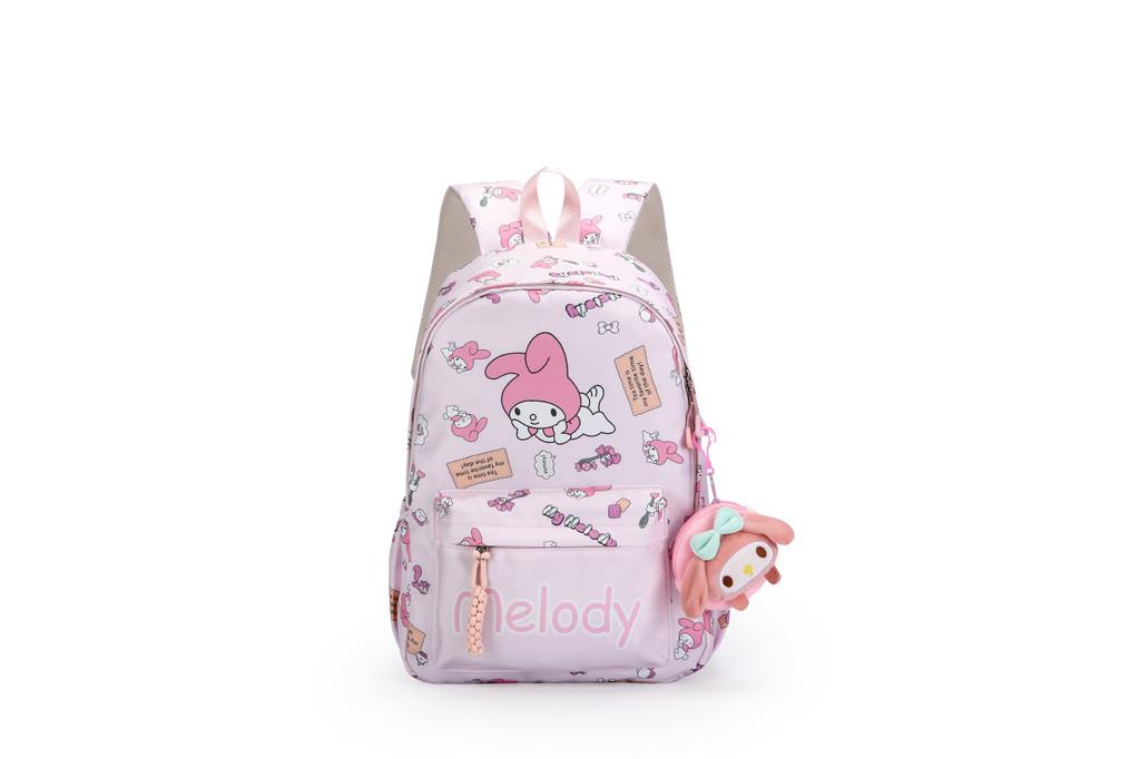 Hello Kitty Cartoon Backpack With Nylon Material For School Students And Commuters