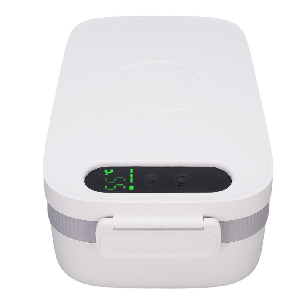 Beheizte Lunchbox 304 Edelstahl Batteriebetrieben Kabellos Elektrische Lunchbox Tragbarer Speisenwärmer für Auto Arbeit