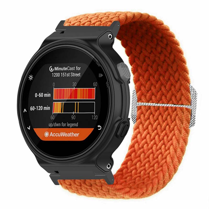 For Garmin Forerunner 220/230/235/735XT/620/630 Watch Strap Stretchy Braided Nylon Band