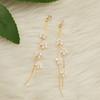 Korean Fashion Daisy Flowers Drop Earrings for Women Temperament Simple Long Tassel Earrings Female Party Wedding Jewelry Gifts
