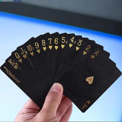 Čierna ruža Balíček Poker Matné Vodotesné Plastové Hracie Karty Texas Poker Zberateľské Pamätné Šach Praktický Párty Darček