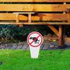 1/2/3 Stück 30*15cm Kein Hundekot Schild Pfahl Doppelseitig Außen Garten Hof Stoppen Sie Hunde-Kot-Warnschild Spike Indikator Dekor