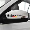 Gxqrp2 Car Sticker 2PCS Car Rearview Mirror Reflective Decals Waterproof Safety Warning Stickers Accessories For Skoda Octavia A5 A7 RS