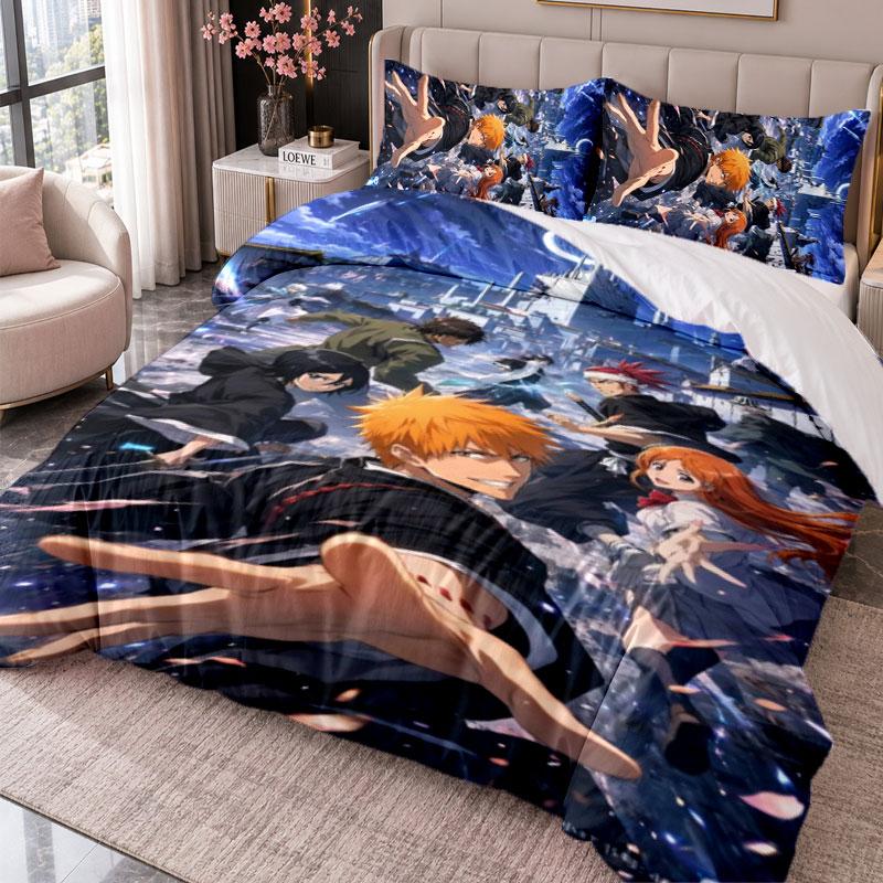 Bleach anime 3Pcs Bedding Set Duvet Cover With Two Pillowcases For Bedroom Home Decoration
