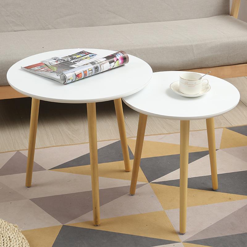 Nordic Triangle Coffee Table - Modern Minimalist Design, Multi-purpose Small Round Table, Perfect for Solo Living or Sofa Side Table.