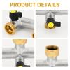 3/4 Inch Tap Splitter 3 Way Hose Connector Hose Tap Splitter Connection with 3 Individual Valves for Home Garden Kitchen