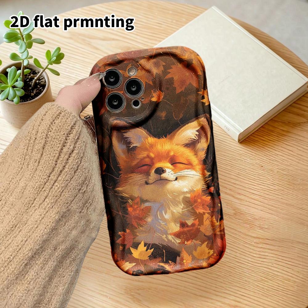 Phone Case: 2D Flat Design Suitable for iPhone 18, 17, 16, 15, 14, 13 Pro Protective Cases, Couple Style, Autumn Little Fox, Christmas and Halloween G