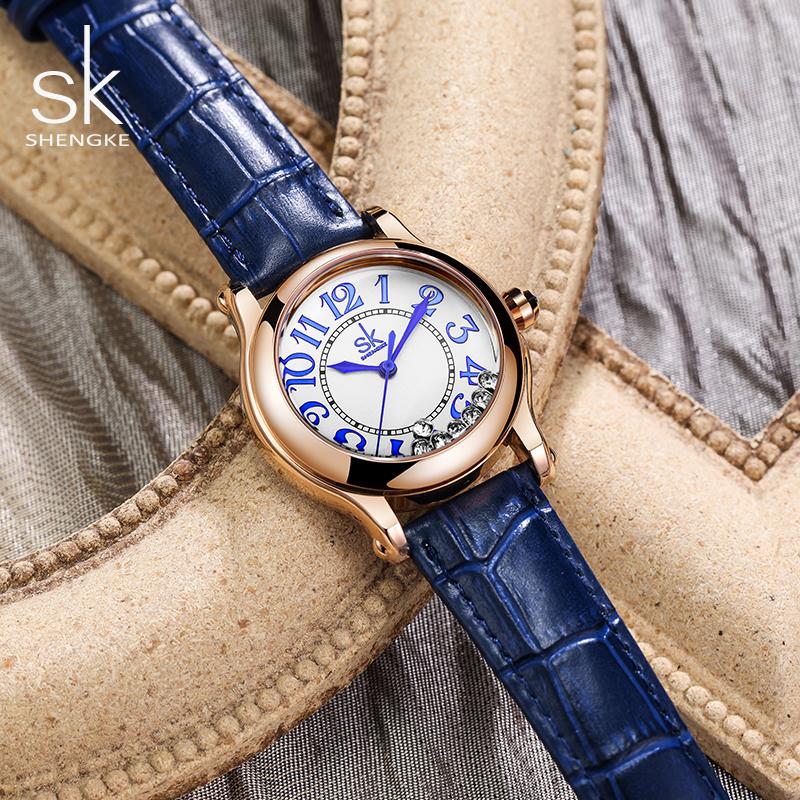 SHENGKE Oryginalny Design Damskie zegarki kwarcowe Moda Najlepsze style Damskie zegarki Najlepsze prezenty Zegar dla żony, rodziny