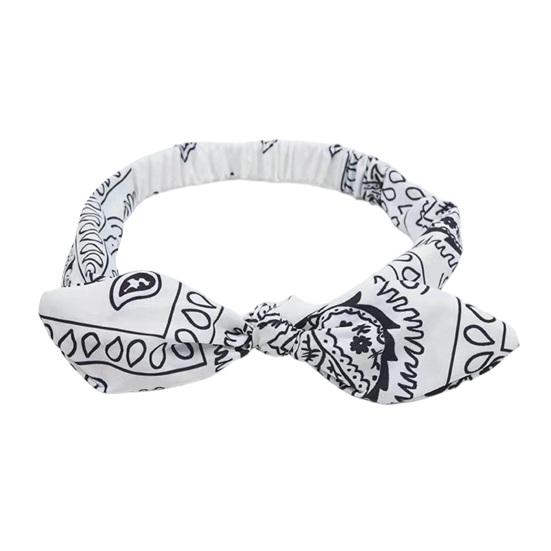Elastic Headband Rabbit Ear Knot Design Elastic Hair Wrap Comfortable Secure Fit Wave Boosting Compression Hair Band