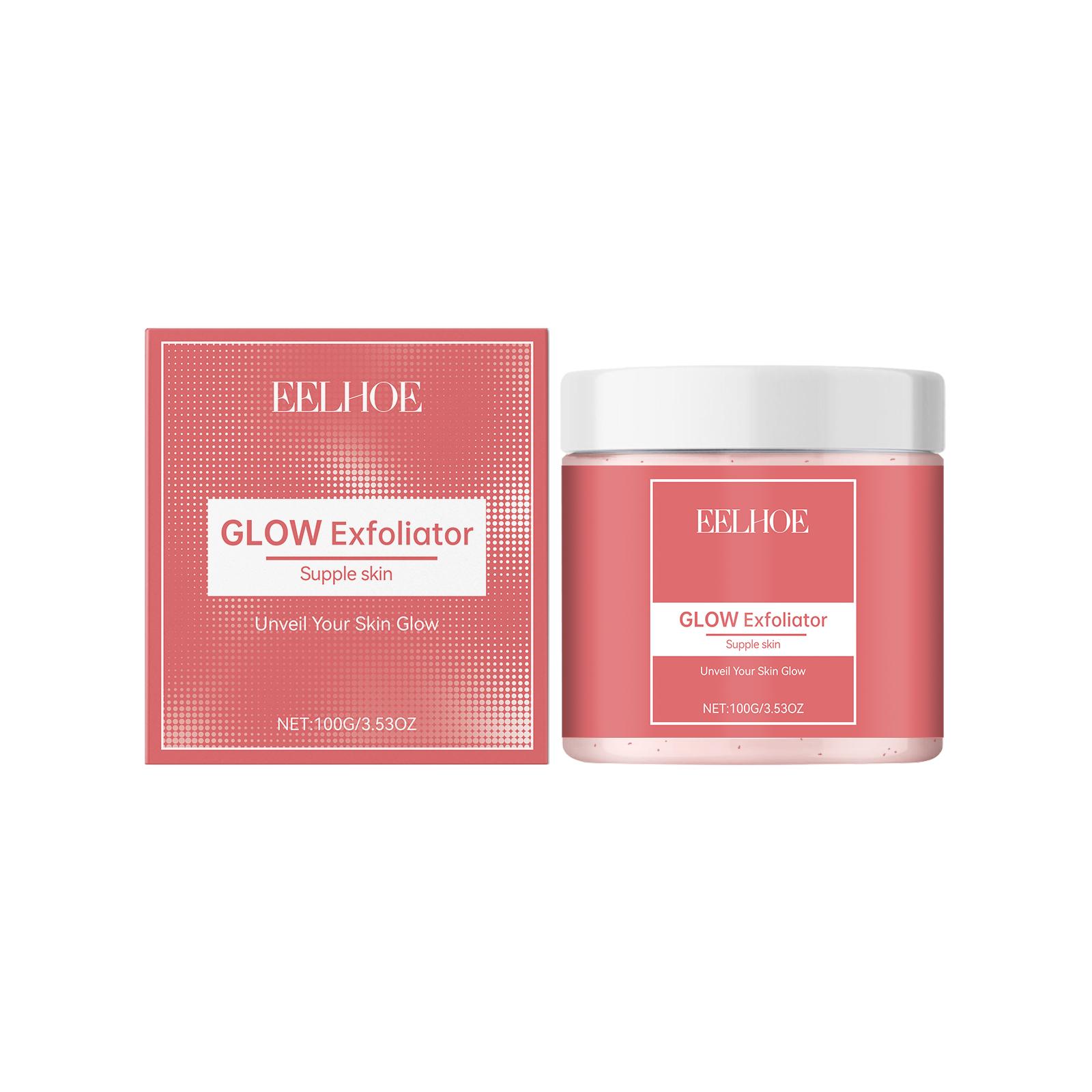 

EELHOE Smooth Facial Scrub Exfoliator Dark Skin Removal Moisturizing Face Glow Even Skin Tone Lighten the Face Scrub Exfoliating 100g