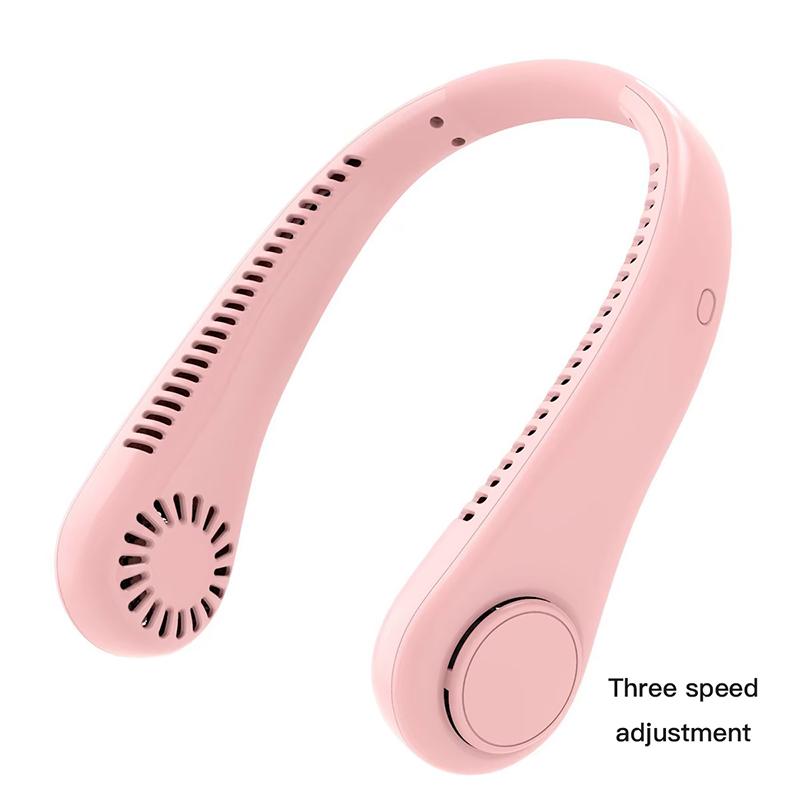 3000mA Portable Mini Hanging Neck Fan Bladeless Neckband Fan Digital Display Power Air Cooler USB Rechargeable Electric Fans