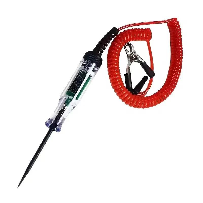 

DC 5-90V Car Truck Voltage Circuit Tester Digital Display Telescopic Line Long Probe Pen Automobile Diagnostic Tools Auto Repair