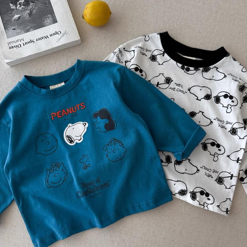 Kids Autumn Cotton Long Sleeve T Shirt Full Print Cartoon Top For Boys And Girls Stylish Base Layer