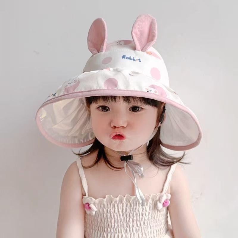 Girls Summer Wide Brim Visor Sun Hat Reversible Foldable Princess Beach UV Protection Cap for Kids Outdoor Shade