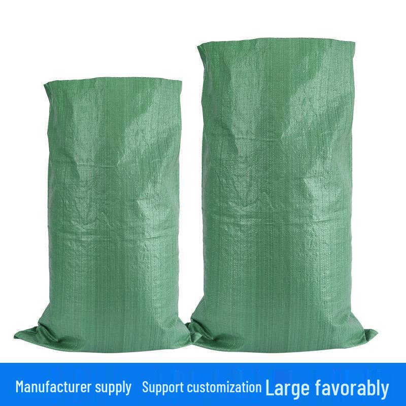 Yushuiyao Green Woven Plastic Sacks (100-pack)